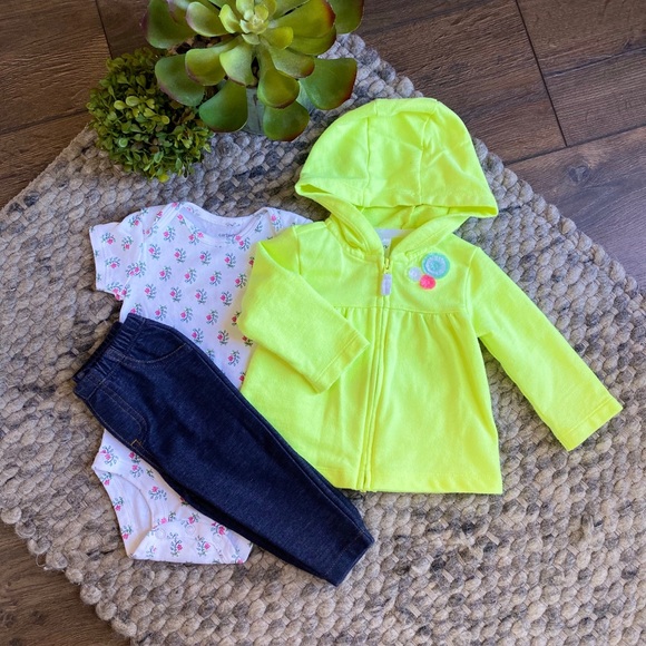 Carter's Other - 🧁Carter’s onesie hoodie & leggings matching set